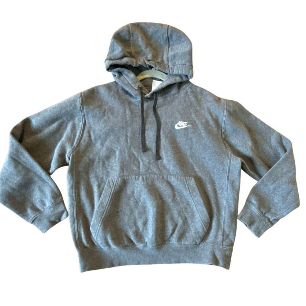 Nike fleece hoodie pullover dark grey size small - Picture 2 of 12